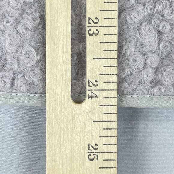 Mod Ref Teddy Sherpa Fleece Button Up Jacket Coat Women’s Large Light Grey - Picture 12 of 16